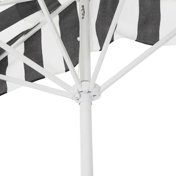 Beverly 9 ft. Designer Classic Scalloped Fringe Half Market Patio Umbrella